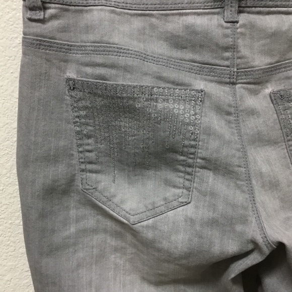 Chico’s Platinum Denim Sequin Frost slim-leg jean - Picture 7 of 8